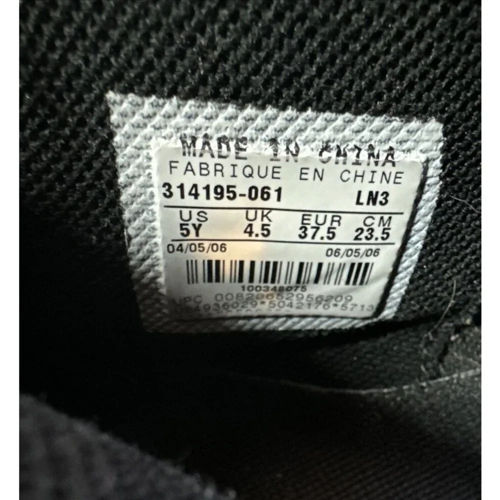 Nike Air Force 1 Shoes Youth 5 Y Mid '06 Leather Black‎ Red Sneakers 314195-061